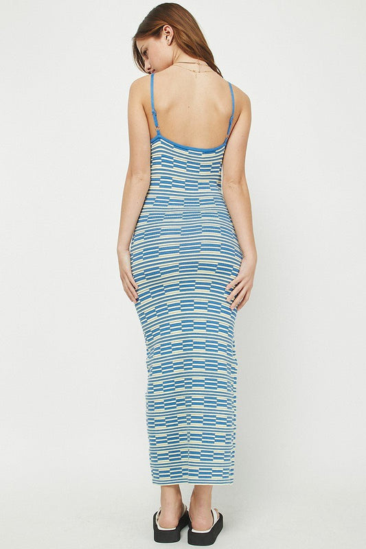 2 Tone Cami Sweater Mini Dress