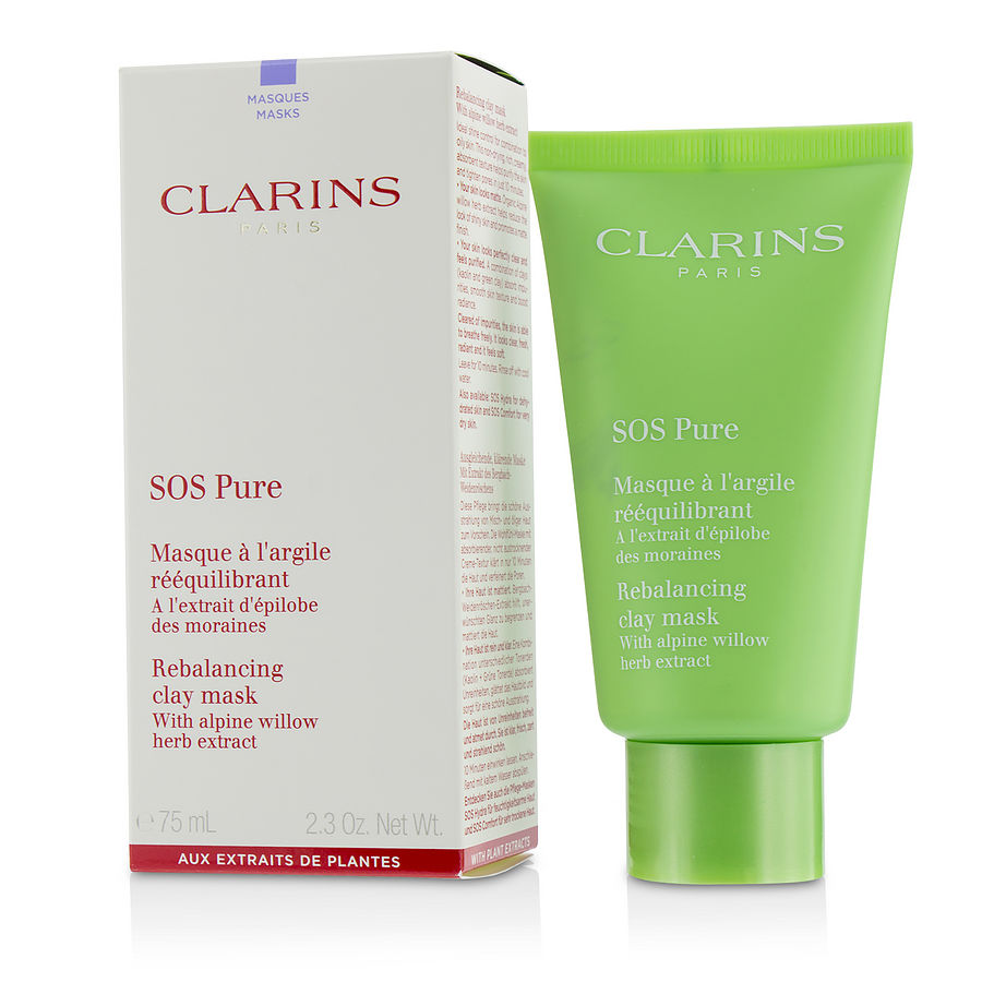 Clarins sos pure rebalancing clay mask with alpine willow combination to oily skin 75ml/2.3oz