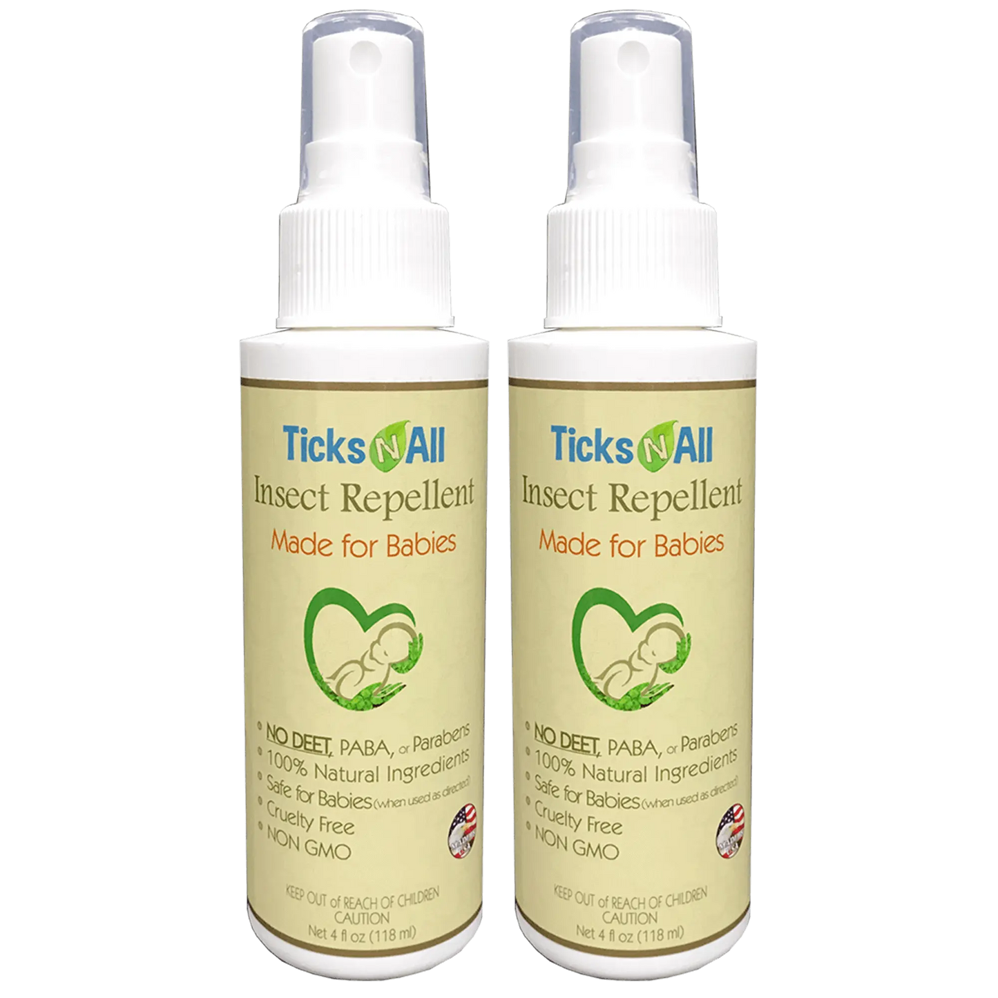 All Natural Insect Repellent 4 Babies 4oz (2 Pack)