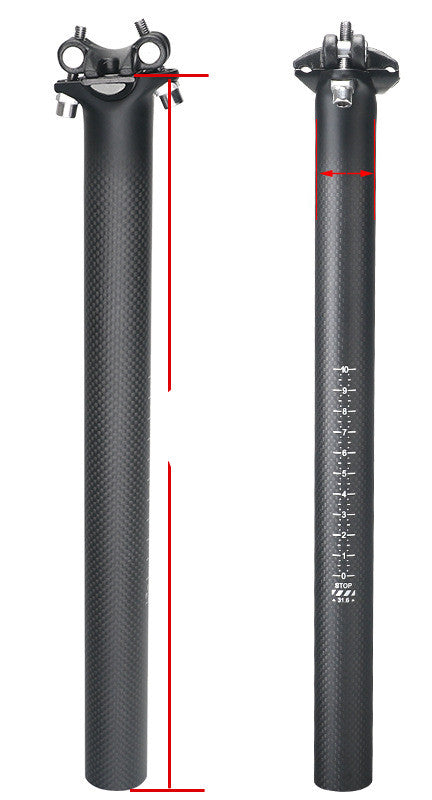 Non-Standard Carbon Fiber 3K Joint Mountain Road Bike Seat Tube Balance Bike - Blue Force Sports