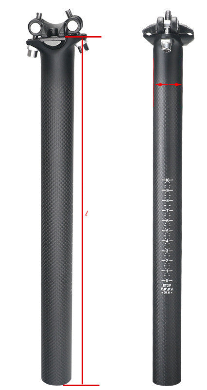 Non-Standard Carbon Fiber 3K Joint Mountain Road Bike Seat Tube Balance Bike - Blue Force Sports