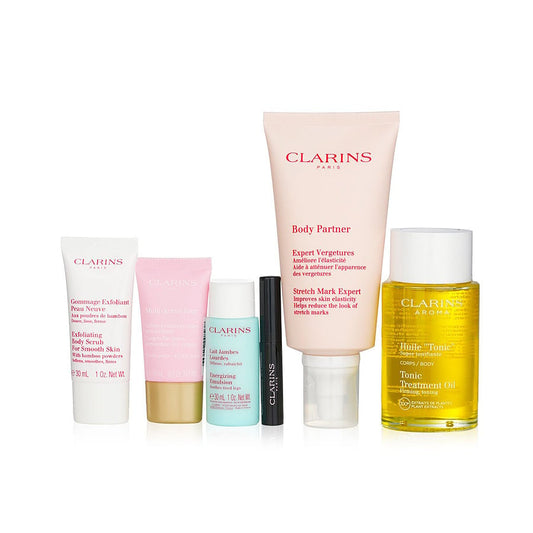 Clarins beautiful beginnings set  6pcs+1suitcase